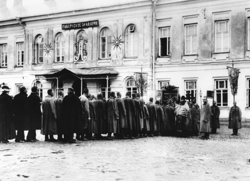 Крестный ход в Царской Ставке, 1916 год, Белоруссия, г. Могилев