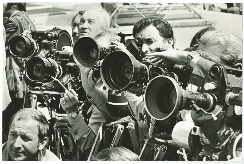 Кинооператоры, 1979 год. Выставка «За кадром» с этой фотографией.