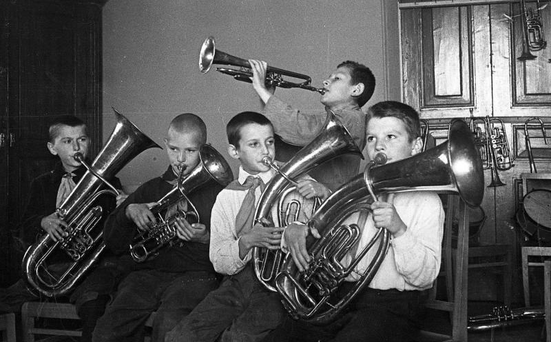 Школьный оркестр, 1947 год, г. Москва
