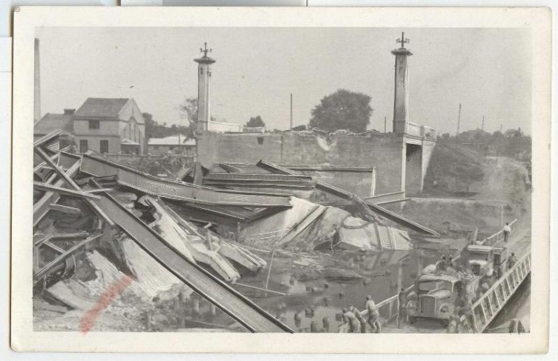 Разрушенный немцами мост в Харькове, 1943 год, Украинская ССР, г. Харьков