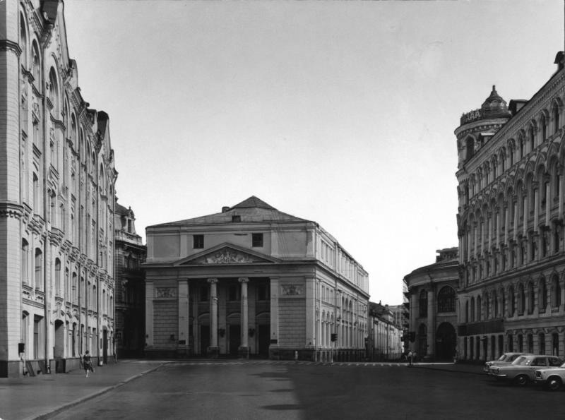 Биржевая площадь и фасад Купеческой биржи, 1970-е, г. Москва