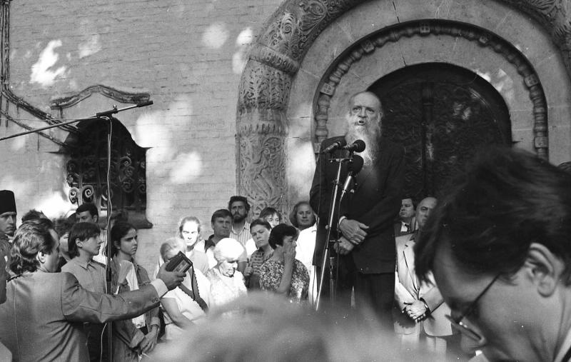Церемония открытия памятника великой княгине Елизавете Федоровне, 24 августа 1990, г. Москва