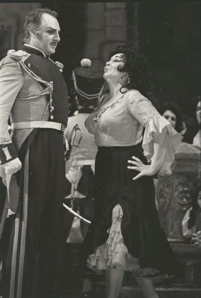 Ирина Архипова и Лев Вернигора в опере «Кармен», 1970-е, г. Москва