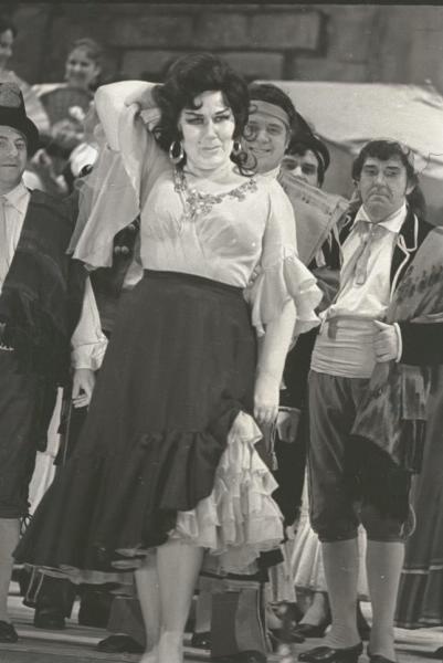 Ирина Архипова в роли Кармен, 1970-е, г. Москва