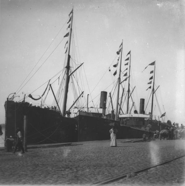 Пристань в порту Риги, 1900 - 1910, г. Рига