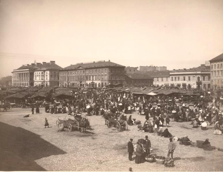 Торговый день в Варшаве, 1870-е, Царство Польское, г. Варшава