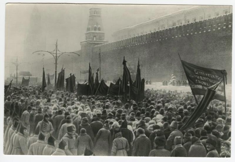 Похороны Владимира Ленина, 27 января 1924, г. Москва. Видеовыставка «Смерть Ленина» с этой фотографией.
