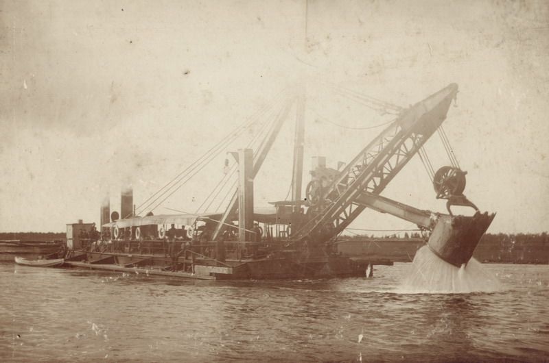 Череповец. Грязечерпательная машина, 1900-е, г. Череповец и Череповецкий район