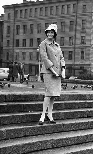 Демонстрация моделей женской одежды, 1955 - 1965, г. Ленинград