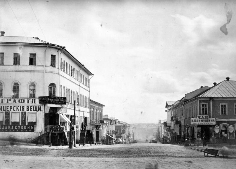 Панорама городской улицы, 1890-е, г. Харьков