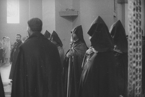 Католикос Вазген I и священнослужители во время службы в соборе, 1960-е, Армянская ССР, г. Эчмиадзин