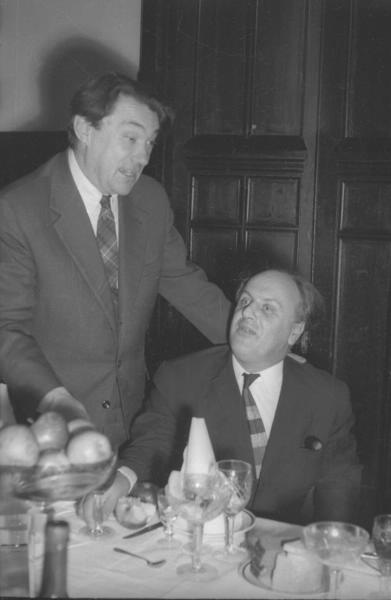 Борис Полевой, 1962 год, г. Москва. Во время обеда по случаю приезда путешественника Тура Хейердала.