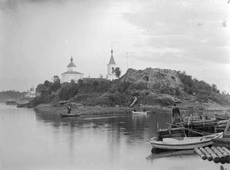 Староладожская крепость, 1900-е, с. Старая Ладога. Вид с Северной стороны.Выставка&nbsp;«Ленинградская область» с этой фотографией.&nbsp;