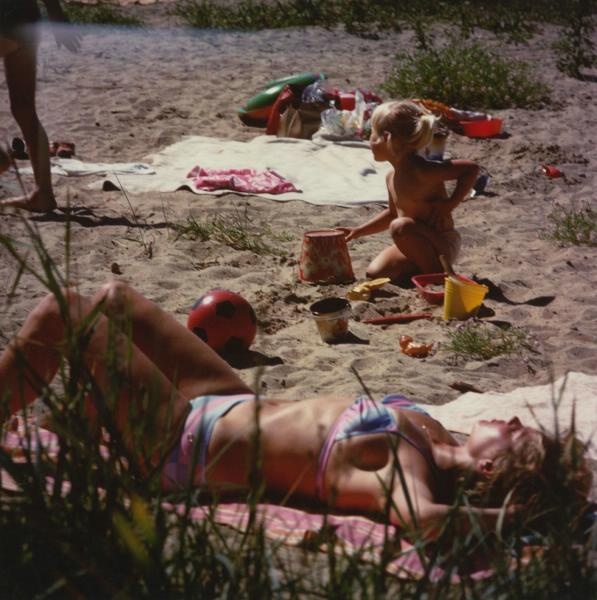 На пляже, 1970-е