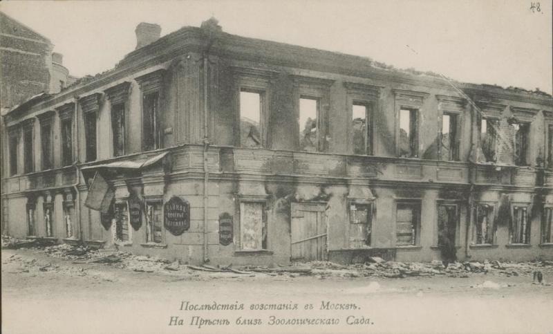 Последствия восстания в Москве. На Пресне близ Зоологического Сада, декабрь 1905, г. Москва