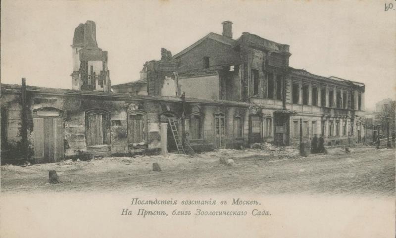 Последствия восстания в Москве. На Пресне, близ Зоологического Сада, декабрь 1905, г. Москва