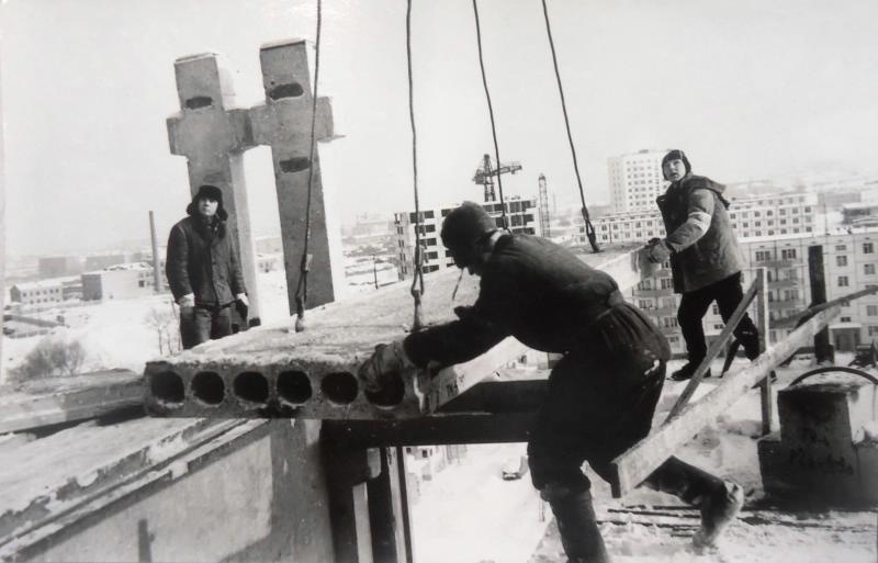 Строительство в Хорошево-Мневниках, 1956 год, Московская обл.. Выставка «Строили-строили и наконец построили!» с этой фотографией.