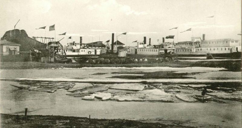 Череповец. В доке весной, 1900-е, г. Череповец и Череповецкий район