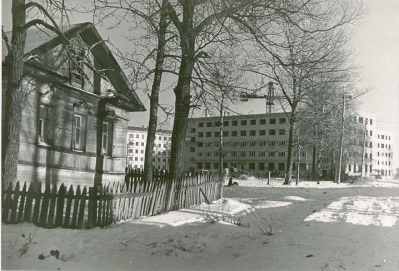 Улица Ленина (старая) – бывшая деревня Фроловское, декабрь 1960, г. Череповец и Череповецкий район