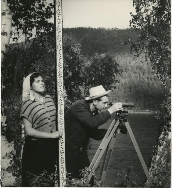 Топографы на Енисее, 1957 год, г. Красноярск