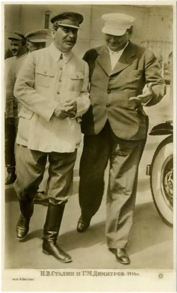 Иосиф Сталин и Георгий Димитров в Кремле, 1936 год, г. Москва