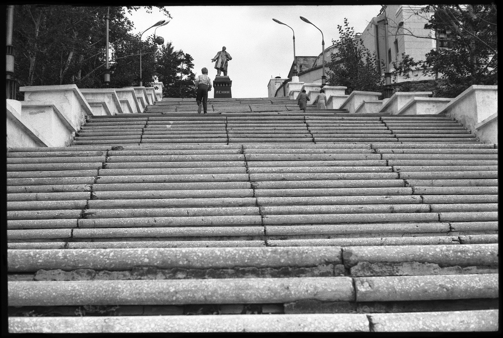 Лестница к Дому культуры железнодорожников, 6 сентября 1982, г. Улан-Удэ
