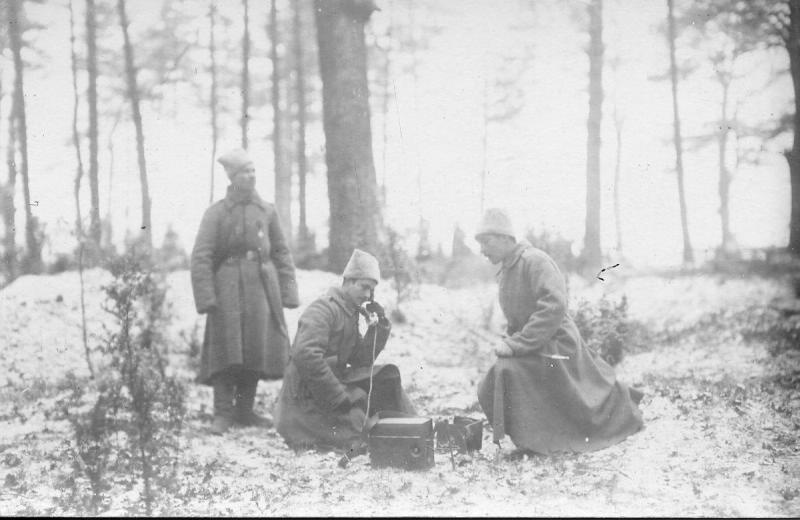 Обеспечение связи со штабом полка, 1916 год