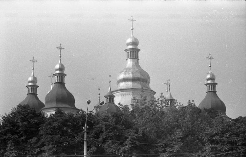 Купола Софийского собора, 1960-е, Украинская ССР, г. Киев
