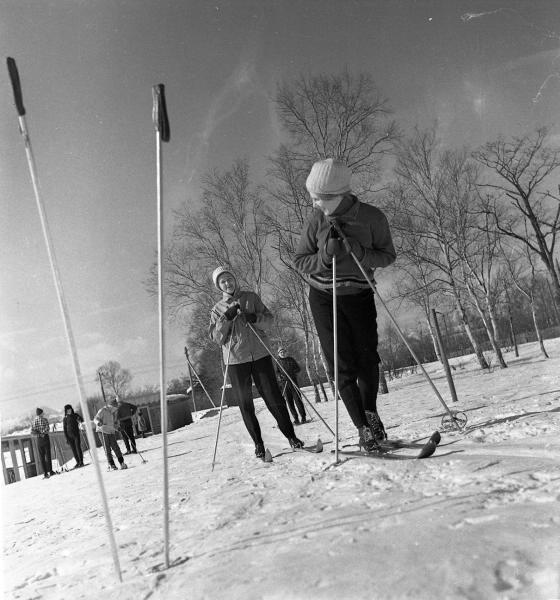 На лыжах, 1967 год, о. Сахалин, г. Южно-Сахалинск