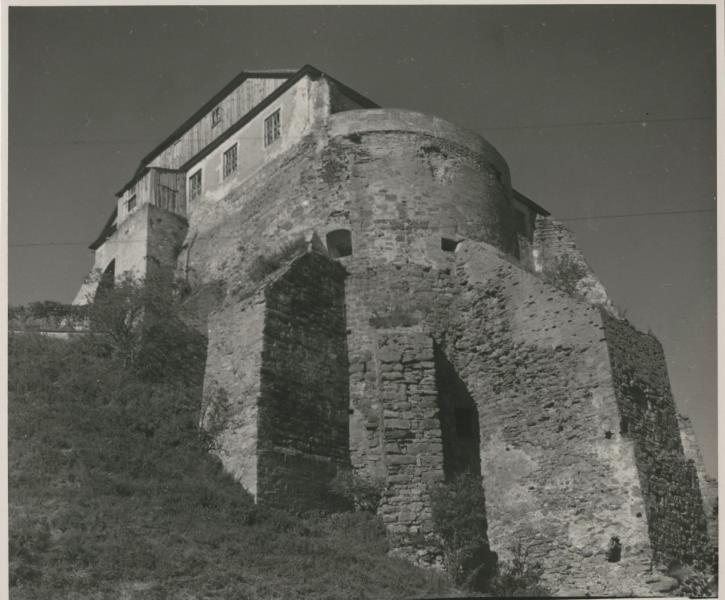 Башня замка князей Острожских, 1950-е, Украинская ССР, Ровенская обл., г. Острог