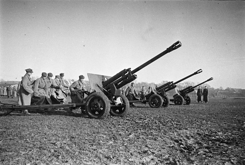 Польская освободительная армия на митинге. Приезд советского командования, 14 января 1945 - 3 февраля 1945, Польша. Варшавско-Познанская операция.