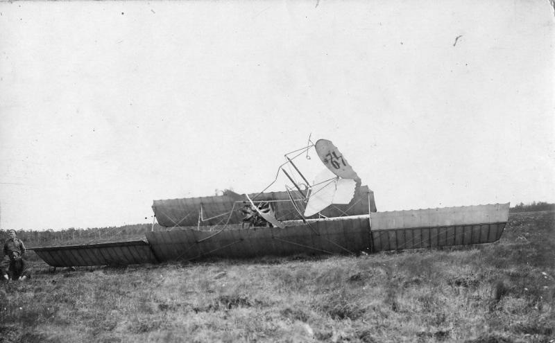 Крушение самолета «Фарман». Гибель летчика Филиппова, 1915 год
