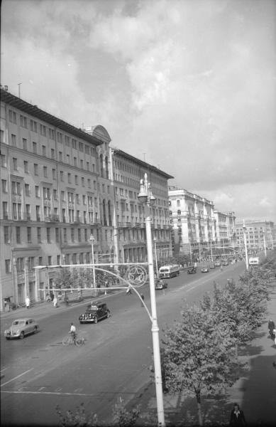 Улица Горького, 1950-е, г. Москва. Ныне улица Тверская.