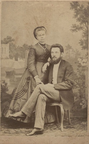 Портрет Петра Алексеевича Зворыкина с супругой, 1864 - 1871, г. Владимир