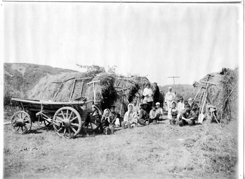 Уборка сена, 1890-е. Выставка «Освобожденные крестьяне» с этой фотографией.