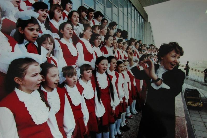 Выступление детского хора во дворце спорта «Волгарь», 1981 год, Куйбышевская обл., г. Тольятти