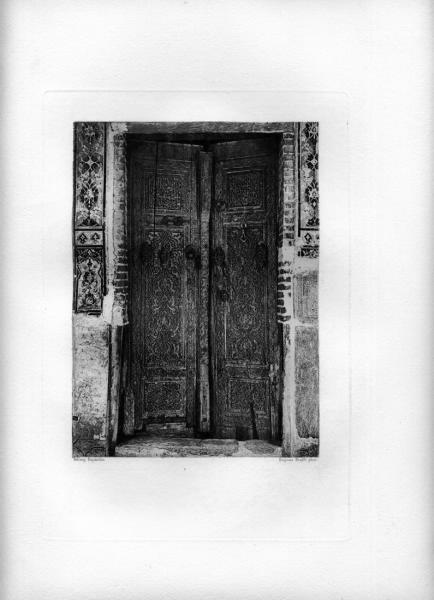 Деревянные двери с восточной резьбой, 1901 год, Средняя Азия