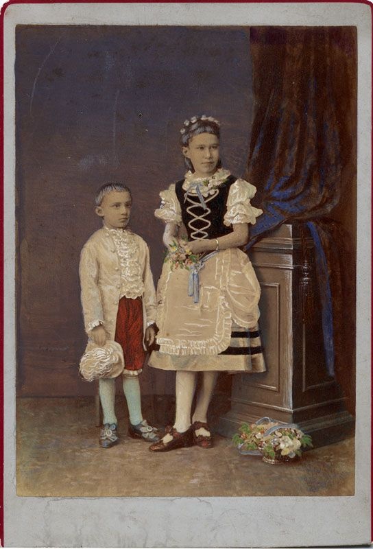 Парный портрет мальчика и девочки, 1890-е, Владимирская губ., г. Муром