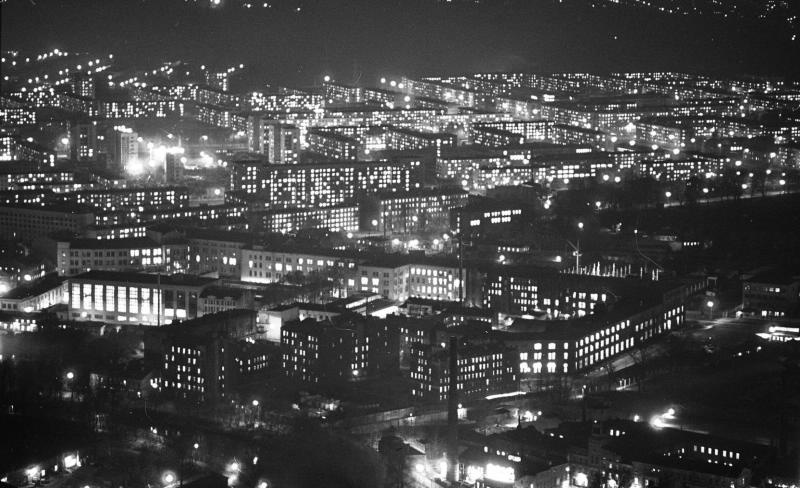 Панорама ночного Ленинграда, 1961 - 1969, г. Ленинград