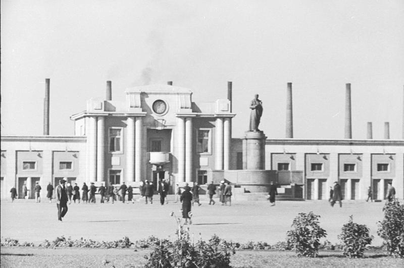 Главные проходные ворота завода, 1937 год, г. Магнитогорск