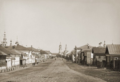 Московская улица в Угличе, 1890-е, Ярославская губ., г. Углич