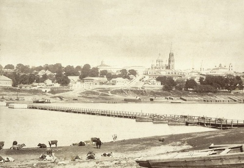 Вид из-за Оки на мост, 1890-е, г. Касимов и Касимовский район