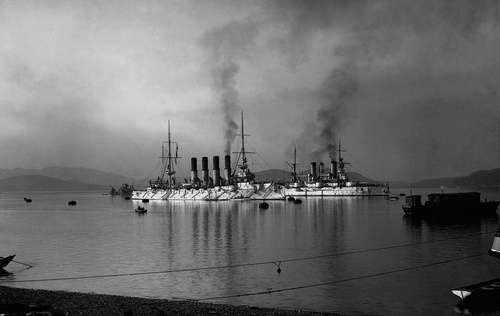 Корабли русской эскадры на рейде Порт-Артура, 1 февраля 1902 - 30 сентября 1903, г. Порт-Артур