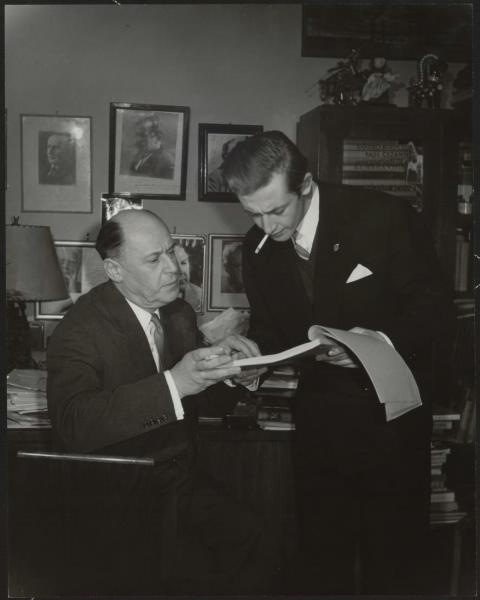 За работой (отец и сын Ливановы), 1960-е
