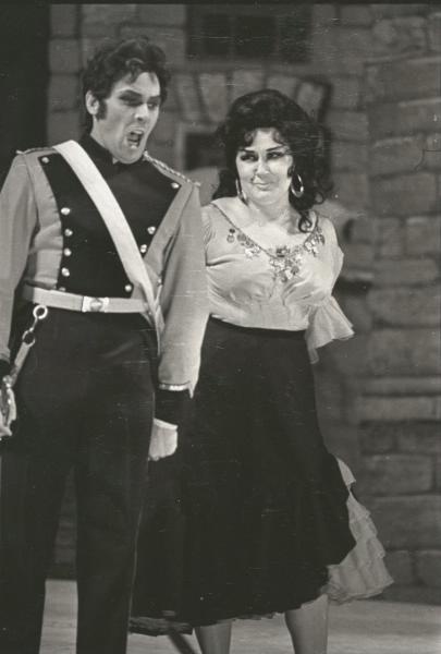 Ирина Архипова и Владислав Пьявко в опере «Кармен», 1970-е, г. Москва
