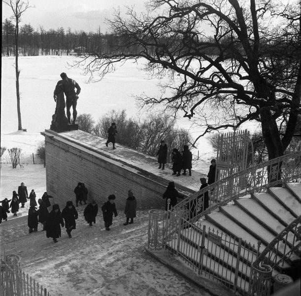 Лестница Камероновой галереи, 1956 год, Ленинградская обл., г. Пушкин