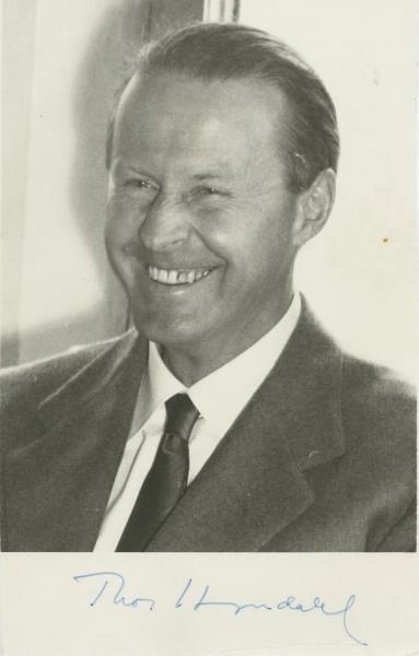 Портрет ученого и путешественника Тура Хейердала, 1962 год