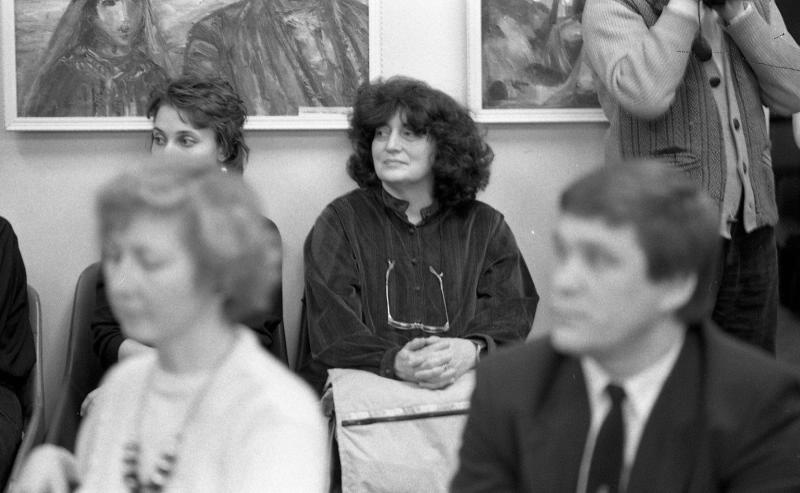 Супруга Наума Коржавина Любовь Семеновна Мандель в редакции журнала «Юность», январь 1989, г. Москва
