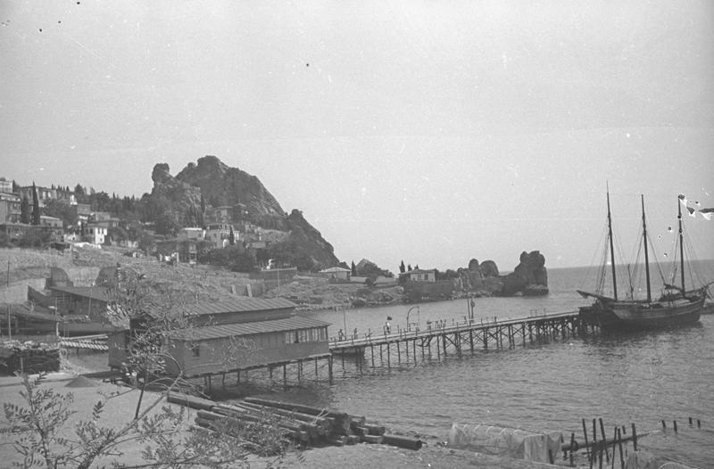 Пристань, 1930-е, Крымская АССР, пгт. Гурзуф