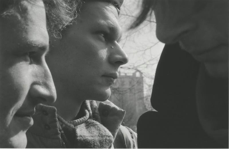 Никита Михайловский в окружении лидеров группы «Оберманекен», 1988 год, г. Москва